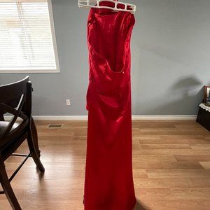 Rebecca Long Red Dress Size 2 XL